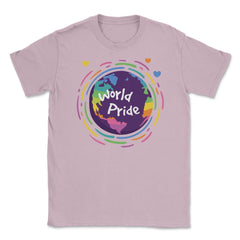 World Pride t-shirt Gay Pride Month Shirt Tee Gift Unisex T-Shirt - Light Pink