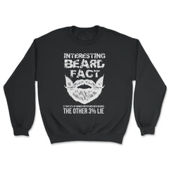 Beard Fact Design Men's Facial Hair Humor Funny Distressed print - Unisex Sweatshirt - Black