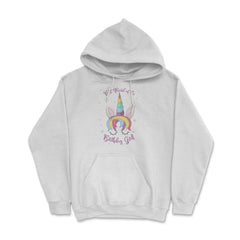 Best Friend of the Birthday Girl! Unicorn Face product Hoodie - White