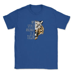 My Spirit Animal is a White Tiger Awesome Rare product Unisex T-Shirt - Royal Blue