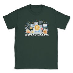 #StackingSats Bitcoin Blockchain Cryptocurrency For Fans design - Forest Green