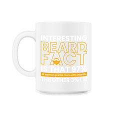 Beard Fact Design Men's Facial Hair Humor Funny product - 11oz Mug - White