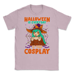Halloween Cute Chibi Anime Witch Cosplay Manga Unisex T-Shirt - Light Pink