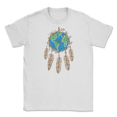 Earth Dream Catcher Shield T-Shirt Gift for Earth Day Unisex T-Shirt - White