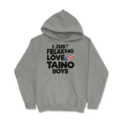 I Just Freaking Love Taino Boys Souvenir graphic Hoodie - Grey Heather