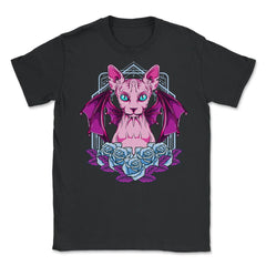 Sphynx Goth Cat Mysterious & Sophisticated Hallowe Unisex T-Shirt - Black