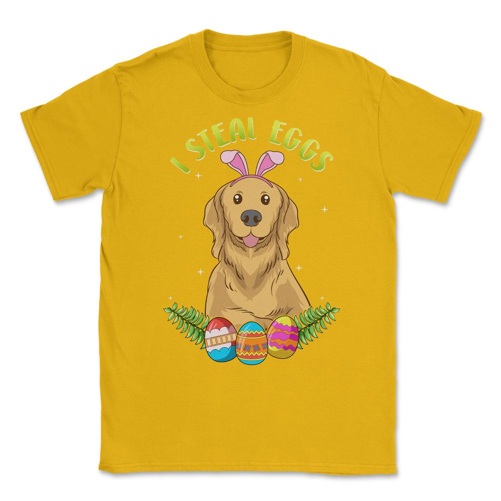 Easter Labrador with Bunny Ears Funny I steal eggs Gift design Unisex - Gold