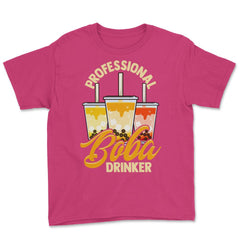 Professional Boba Drinker Bubble Tea Design design Youth Tee - Heliconia