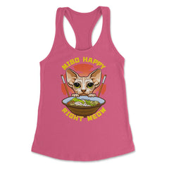 Miso Happy Right Meow Japanese Aesthetic Sphynx Cat Pun product - Hot Pink