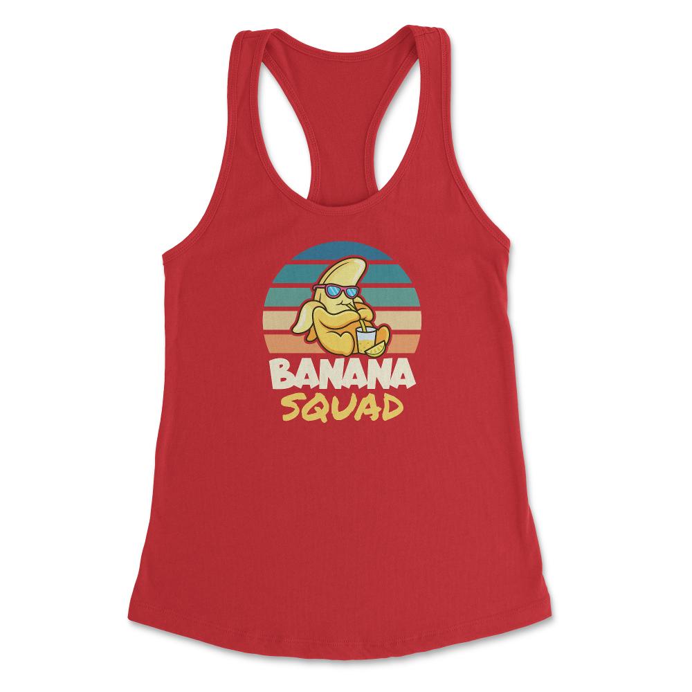 Banana Squad Lovers Funny Banana Fruit Lover Cute graphic Women's - Red