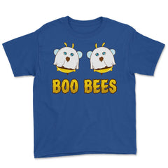 Boo Bees Halloween Ghost Bees Characters Funny Youth Tee - Royal Blue