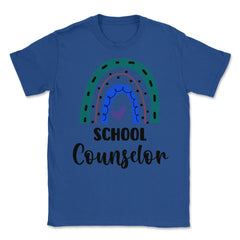 School Counselor Cute Rainbow Colorful Career Profession graphic - Royal Blue