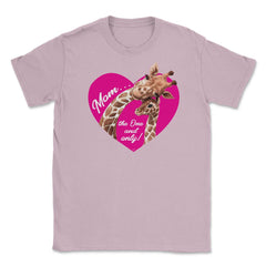 Mom the one and only Giraffes Unisex T-Shirt - Light Pink