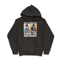 Is Not Cartoons Its Anime Know the Difference Meme graphic Hoodie - Black