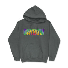 Gaybow Rainbow Word Gay Pride Month t-shirt Shirt Tee Gift Hoodie - Dark Grey Heather