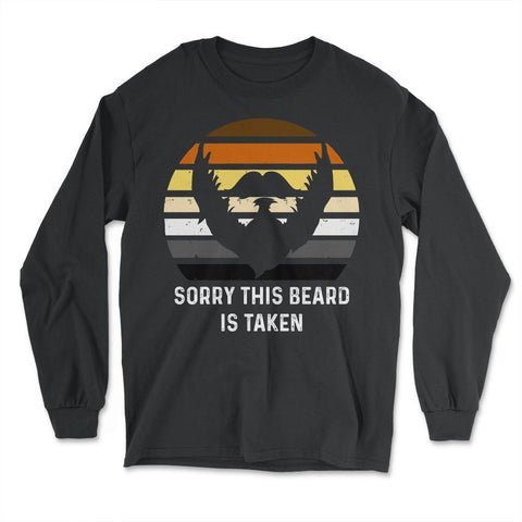 Sorry This Beard is Taken Bear Brotherhood Flag Funny Gay product - Long Sleeve T-Shirt - Black