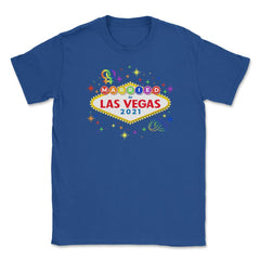 Married In Las Vegas 2021 Lesbian Pride graphic Unisex T-Shirt - Royal Blue