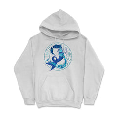 Aquarius Zodiac Sign Water Bearer Anime Mermaid design Hoodie - White