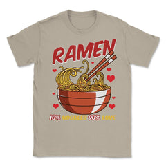 Ramen Bowl 10% noodles 90% love Japanese Aesthetic Meme graphic - Cream