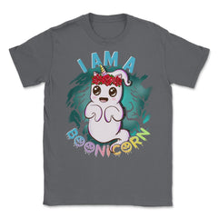 I am a Boonicorn Funny Unicorn Ghost Halloween Unisex T-Shirt - Smoke Grey