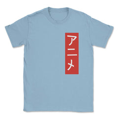 Anime Japanese Calligraphy Vertical Symbol Artsy Theme print Unisex - Light Blue