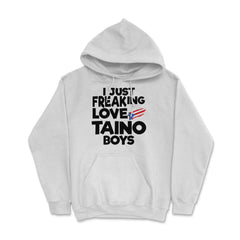 I Just Freaking Love Taino Boys Souvenir graphic Hoodie - White