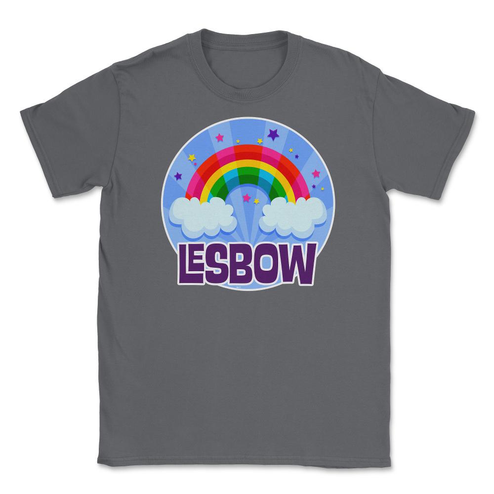 Lesbow Rainbow Colorful Gay Pride Month t-shirt Shirt Tee Gift Unisex - Smoke Grey