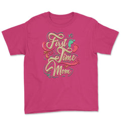 First Time Mom Youth Tee - Heliconia