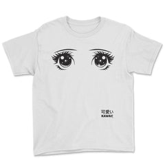Anime Kawai! Eyes T-Shirt Gifts Shirt  Youth Tee - White