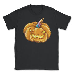 Jack O Unicorn Pumpkin Halloween T Shirt Gifts Unisex T-Shirt - Black