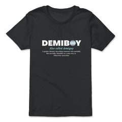 Demiboy Definition Male & Agender Color Flag Pride product - Premium Youth Tee - Black