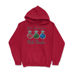 Just a Girl Who loves Bath Bombs Relaxed Women graphic Hoodie - Red