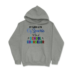 Funny It Takes Lots Of Sparkle To Be A School Counselor Gag print - Grey Heather
