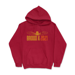 Cicada Brood X 2021 Reemergence Theme Minimalist product Hoodie - Red
