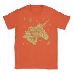 Christmas Unicorn Most Wonderful time T-Shirt Tee Gift The most - Orange
