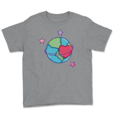 Loving my Planet Earth Day Youth Tee - Grey Heather