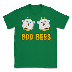 Boo Bees Halloween Ghost Bees Characters Funny Unisex T-Shirt - Green
