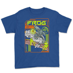 Frog Robotic Pet Mechanical Animal Frog Pet design Youth Tee - Royal Blue