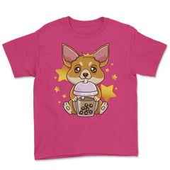 Boba Tea Bubble Tea Cute Kawaii Chihuahua Gift design Youth Tee - Heliconia