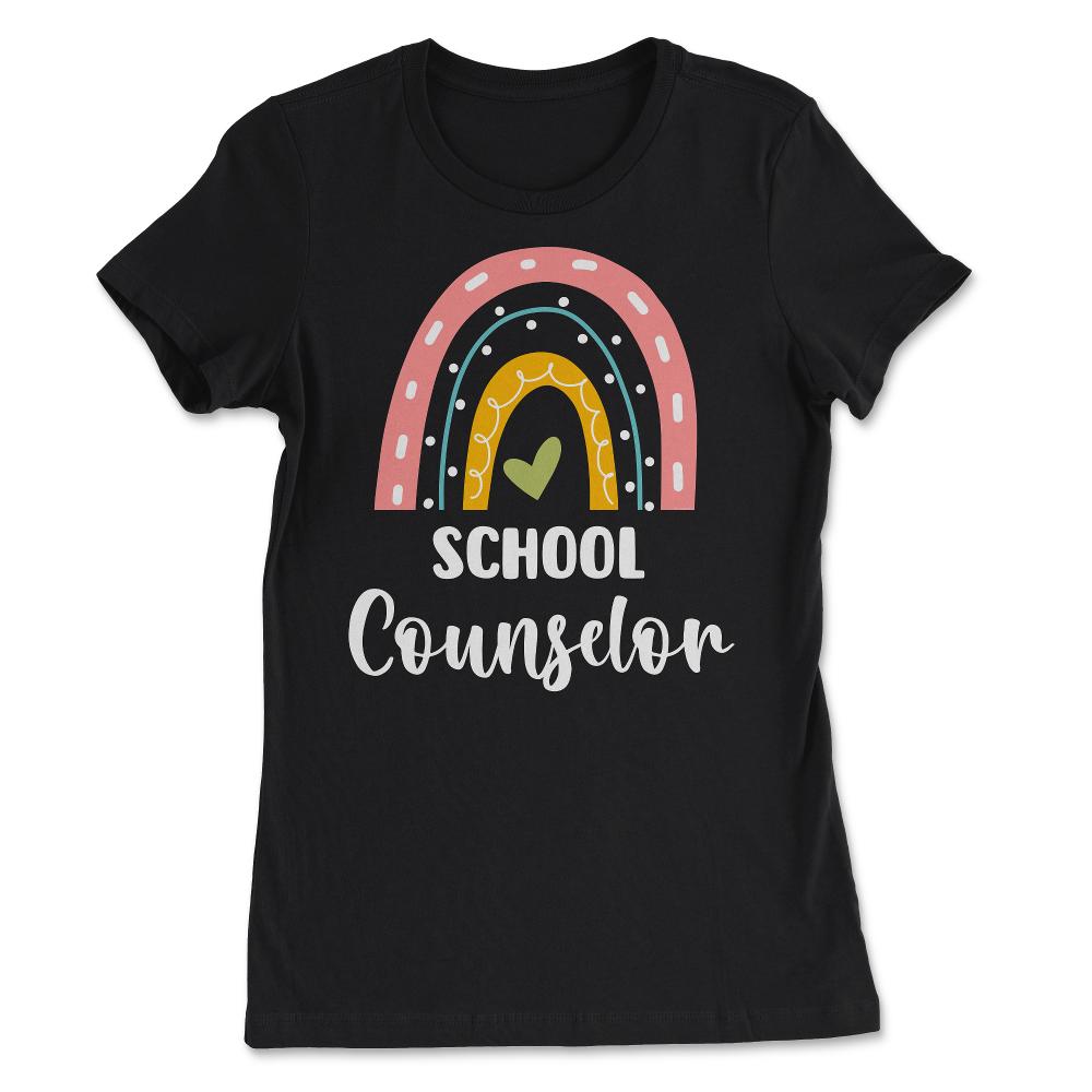 School Counselor Cute Rainbow Colorful Career Profession product - Women's Tee - Black