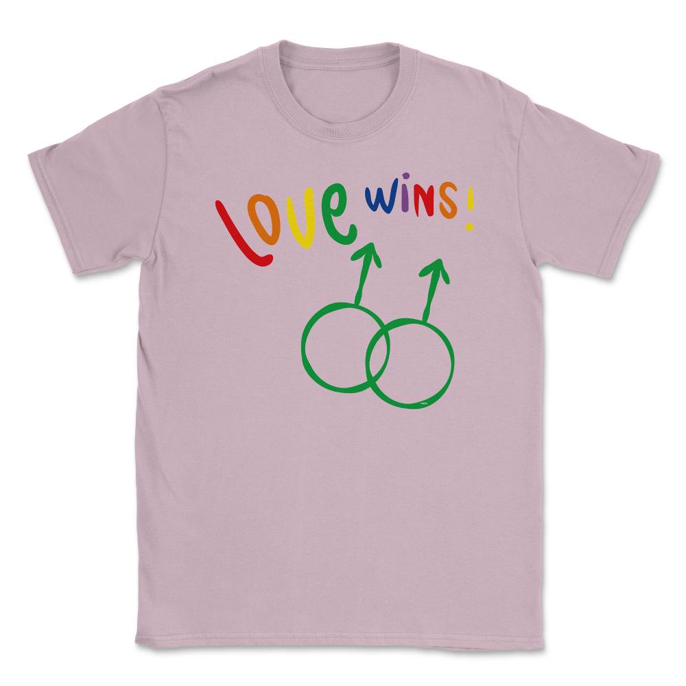 Love wins! Men t-shirt Gay Pride Month Shirt Tee Gift Unisex T-Shirt - Light Pink