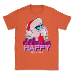 Vaporwave Santa XMAS Funny Humor Happy Holidays Unisex T-Shirt - Orange