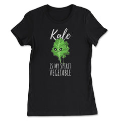 Kale is My Spirit Vegetable Funny Humor print - Women's Tee - Black