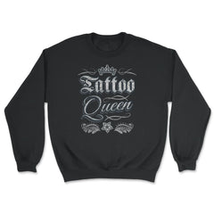 Tattoo Queen Vintage Old Style Grunge Tattoo design graphic - Unisex Sweatshirt - Black