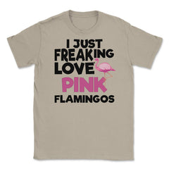 I Just Freaking Love Pink FLAMINGOS OK? Souvenir by ASJ product - Cream