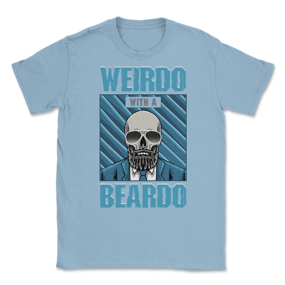Weirdo with a Beardo Funny Bearded Skeleton with Glasses product - Light Blue