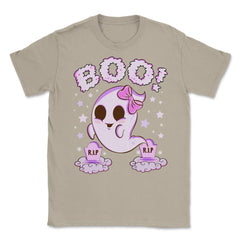 Boo! Girl Cute Ghost Funny Humor Halloween Unisex T-Shirt - Cream