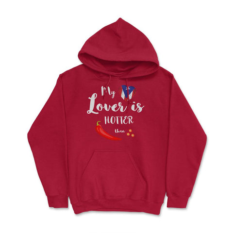 Boricua Lover Hotter than Chili Pepper PR Flag T-Shirt  Hoodie - Red