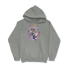 Anime Classy Witch Design graphic Hoodie - Grey Heather
