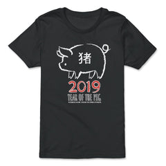 2019 Year of the Pig New Year T-Shirt - Premium Youth Tee - Black